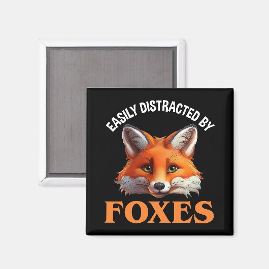 leicht ablenkbar durch Füchse Magnet (Vorderseite/Rückseite)