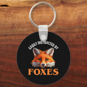 leicht ablenkbar durch Füchse Schlüsselanhänger (Rückseite)