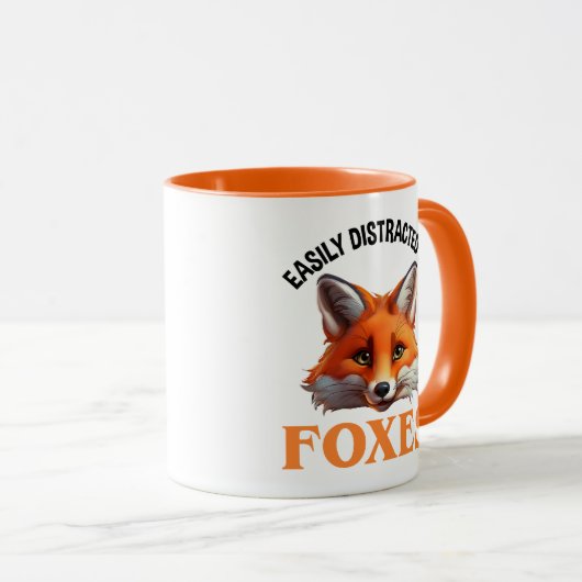 leicht ablenkbar durch Füchse Tasse (VorderseiteRechts)