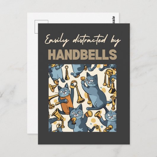 leicht ablenkbar durch Handglocken Postkarte (Vorne/Hinten)