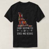 leicht ablenkbar durch Hunde und Bücher Trimix T-Shirt (Design vorne)