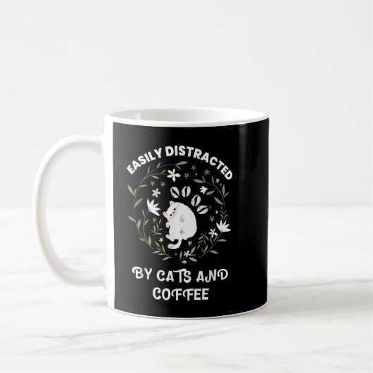 leicht ablenkbar durch Kaffee und Katzen Kaffeetasse (Links)