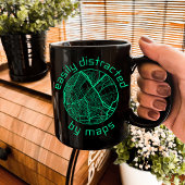 Leicht ablenkbar durch Karten, Kartografie, Karten Kaffeetasse