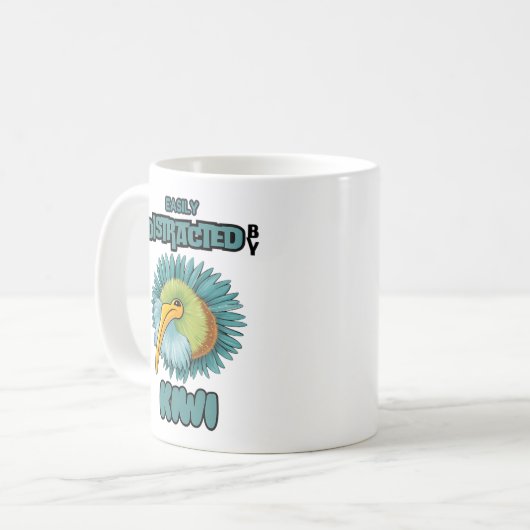 Leicht ablenkbar durch Kiwi Kaffeetasse (Vorderseite Links)