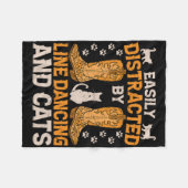 Leicht ablenkbar durch Line Dancing und Katzen Fleecedecke (Vorderseite (Horizontal))