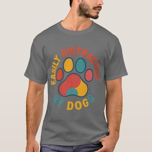 Leicht ablenkbar lustig T-Shirt (Vorderseite)