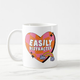 Leicht Ablenkbar Lustiger ADHD-Spruch Kaffeetasse