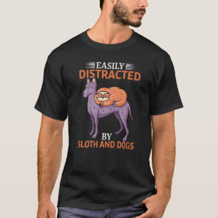 Leicht ablenkbar von Sloth und Hunden faulen niedl T-Shirt