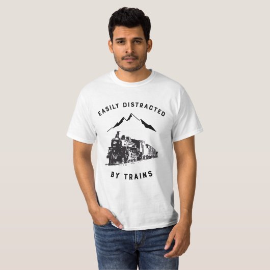 Leicht abseits der Züge Funny Railway T - Shirt (Vorne ganz)