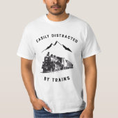 Leicht abseits der Züge Funny Railway T - Shirt (Vorderseite)