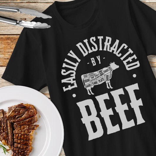 Leicht abseits vom Rindenriff Funny Steak Lover T-Shirt