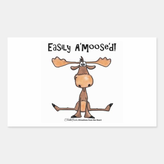 Leicht A'moose'd Rechteckiger Aufkleber (Vorderseite)