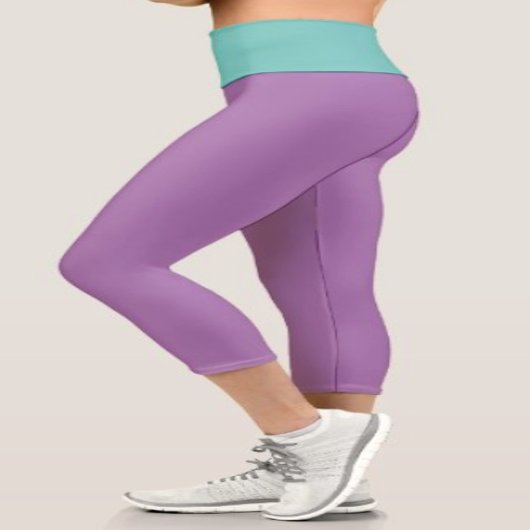 Leicht Aquamarin + Lavendel Capri Leggings