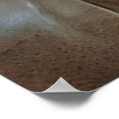 Leicht auf brauner Ledersofa-Oberfläche, textureab Poster (Ecke)