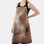 Leicht auf brauner Ledersofa-Oberfläche, textureab Schürze (InSitu)