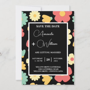 leicht bearbeitbare florale modern Minimalistisch Einladung