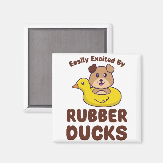 Leicht begeistert von Gummienten Magnet (Vorderseite/Rückseite)