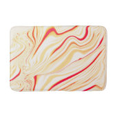 Leicht, beige, rot, kurvenförmig badematte (Vorderseite)