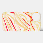 Leicht, beige, rot, kurvenförmig Case-Mate iPhone hülle (Rückseite (Horizontal))