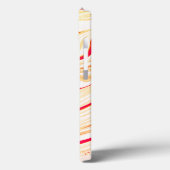 Leicht, beige, rot, kurvenförmig Case-Mate iPhone hülle (Rückseite / Links)