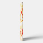 Leicht, beige, rot, kurvenförmig Case-Mate iPhone hülle (Rückseite / Rechts)