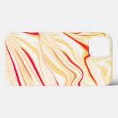 Leicht, beige, rot, kurvenförmig Case-Mate iPhone hülle (Rückseite (Horizontal))