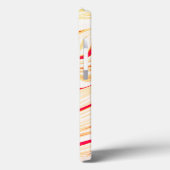 Leicht, beige, rot, kurvenförmig Case-Mate iPhone hülle (Rückseite / Links)