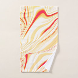 Leicht, beige, rote, rosa Kurve Badhandtuch Set