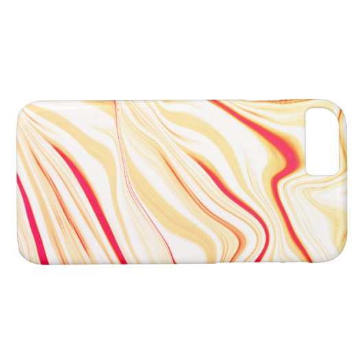 Leicht, beige, rote, rosa Kurve Case-Mate iPhone Hülle (Rückseite (Horizontal))