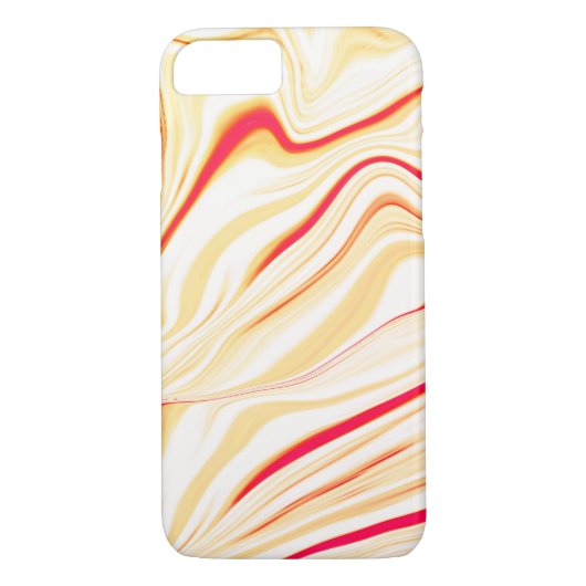 Leicht, beige, rote, rosa Kurve Case-Mate iPhone Hülle (Rückseite)