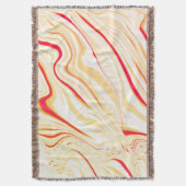 Leicht, beige, rote, rosa Kurve Decke (Vorderseite Vertikal)