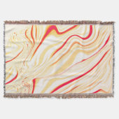 Leicht, beige, rote, rosa Kurve Decke (Vorderseite)