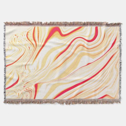 Leicht, beige, rote, rosa Kurve Decke (Vorderseite)