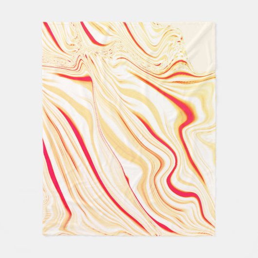 Leicht, beige, rote, rosa Kurve Fleecedecke (Vorderseite)