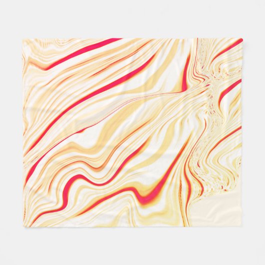 Leicht, beige, rote, rosa Kurve Fleecedecke (Vorderseite (Horizontal))