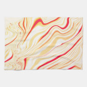 Leicht, beige, rote, rosa Kurve Geschirrtuch (Horizontal)