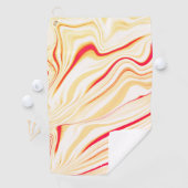 Leicht, beige, rote, rosa Kurve Golfhandtuch (Insitu)