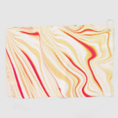 Leicht, beige, rote, rosa Kurve Golfhandtuch (Horizontal)