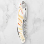 Leicht, beige, rote, rosa Kurve Kellnermesser (Rückseite)