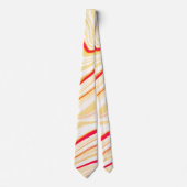 Leicht, beige, rote, rosa Kurve Krawatte (Vorderseite)