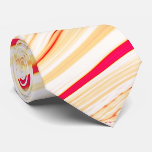 Leicht, beige, rote, rosa Kurve Krawatte (Gerollt)