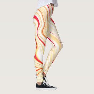 Leicht, beige, rote, rosa Kurve Leggings