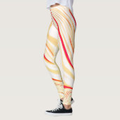 Leicht, beige, rote, rosa Kurve Leggings (Links)