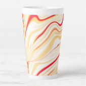 Leicht, beige, rote, rosa Kurve Milchtasse (Vorderseite)