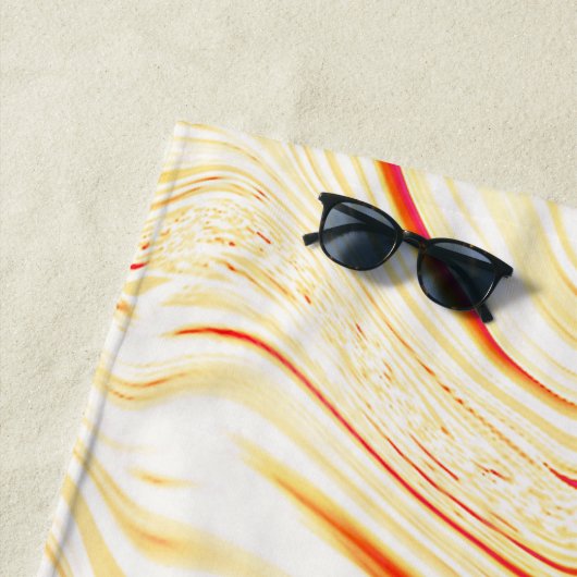 Leicht, beige, rote, rosa Kurve Strandtuch (Beispiel)