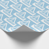 Leicht blaue und weiße Segelbootverpackungspapier Geschenkpapier (Ecke)
