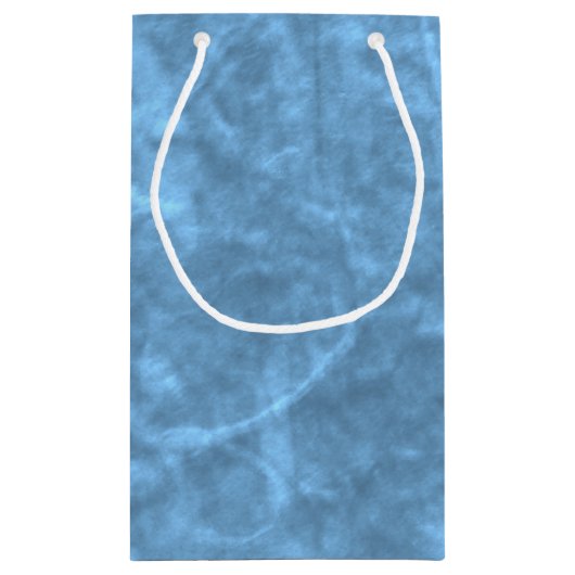 Leicht blaues Texturpapier Kleine Geschenktüte (Rückseite)