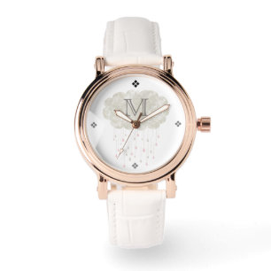 Leicht Cloud Pink Monogram Watch Armbanduhr