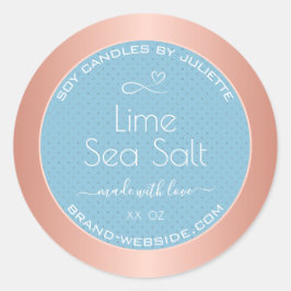 Leicht Coole Rose Gold Effekt Meersalz Etiketten Runder Aufkleber