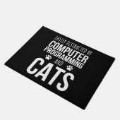 Leicht durch Computerprogrammierung und Katzen abg Fußmatte (Schrägansicht)